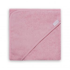 Baby peuter badcape wikkeldoek XL 100x100 cm roze