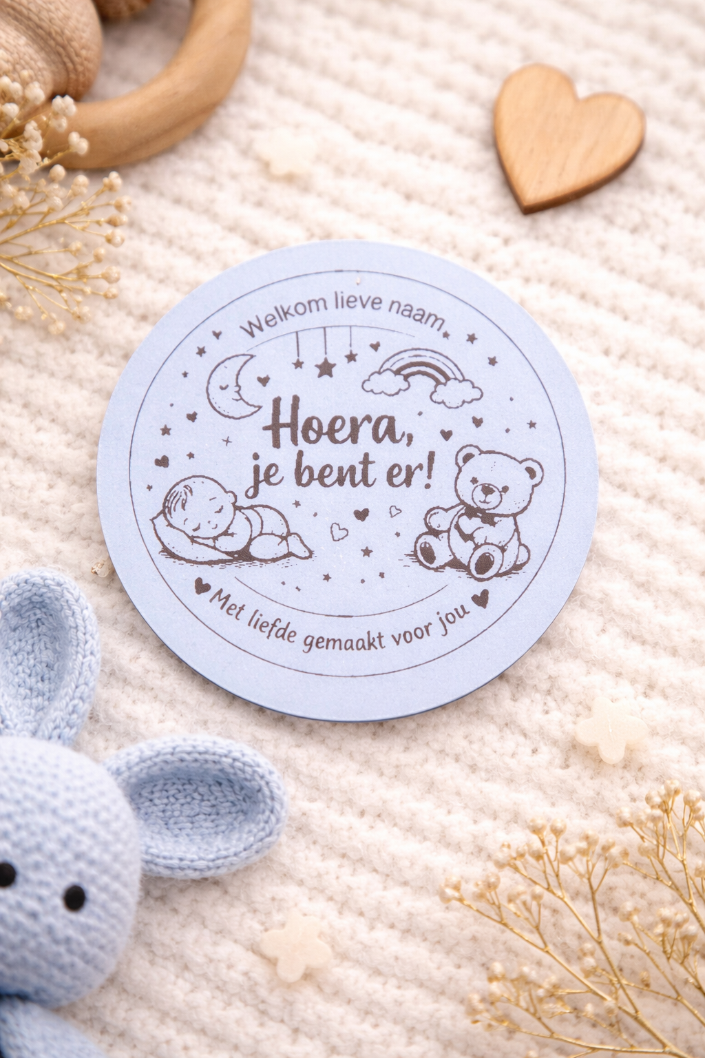 Kraamcadeau Jongen - Badjas, Knuffel, Mutsje & Meer