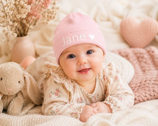 Babymutsje Roze met Naam - Blij Eitje