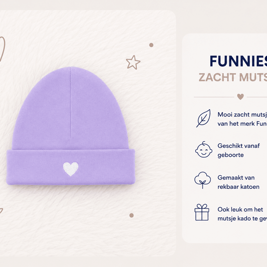 Kraamcadeau Baby – Cadeaubox met Jollein Knuffelpop, Babymutsje & Babysokjes - Blij Eitje