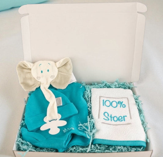 Kraamcadeau jongen – Babyshower & Gender Reveal Giftset met Tutpop
