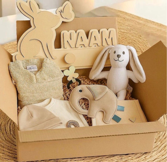 Kraamcadeau Unisex – Gepersonaliseerd kraamcadeau met kapstok