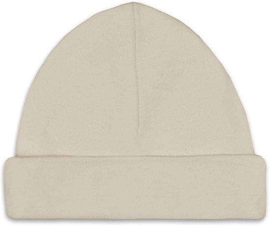 Blijeitje - Kraamcadeau Baby Geschenkset – Slofjes, Mutsje, Slab & Sokjes – Inclusief Cadeaudoos en Kaartje – Unisex Beige/Wit