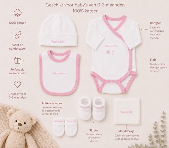 Newborn giftset roze