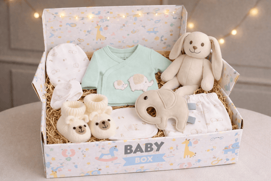 Baby Giftset Olifantje 8-delig – Kraamcadeau Jongen of Meisje | 0-3 Maanden - Blij Eitje