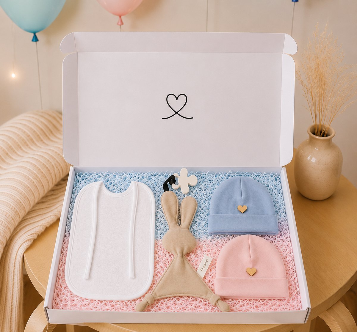 Gender Reveal Cadeau - Unisex Giftset met Knuffel - Blij Eitje