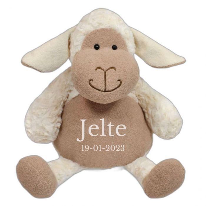 Gepersonaliseerd Knuffel Schaap 40 cm - Blij Eitje